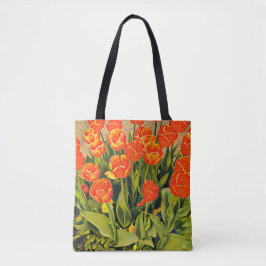 Het moderne bloemenfestival Tulps Tote Bag