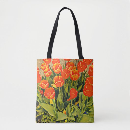 Het moderne bloemenfestival Tulps Tote Bag (Voorkant)