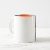 Het moderne bloemenfestival Tulps Tweekleurige Koffiemok (Voorkant links)