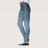 Het moderne Blue Navy gradient Waterverf stelsel Leggings (Links)