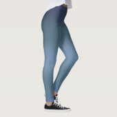 Het moderne Blue Navy gradient Waterverf stelsel Leggings (Rechts)