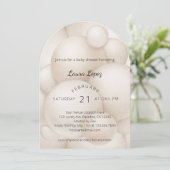 Het moderne Boho Balloons Baby shower Kaart (Staand voorkant)