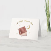 Het moderne Boho Book Moon Star Baby shower Bedankkaart (Voorkant)