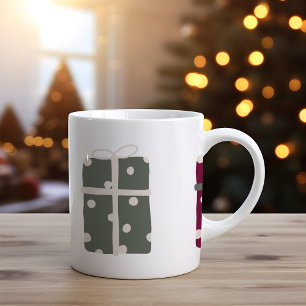 Het moderne Boho Christmas Polka Dot Cadeau Koffiemok