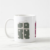 Het moderne Boho Christmas Polka Dot Cadeau Koffiemok (Links)