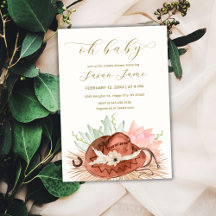 Het moderne Boho Desert Cactus Cowboy Pet Baby sho