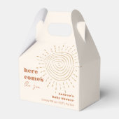 Het moderne Boho hier komt het Son Baby shower Bedankdoosjes (Achterkant)