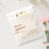 Het moderne Boho hier komt het Son Baby shower Bedankzakje (Gezegeld)