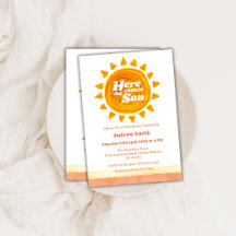 Het moderne Boho hier komt het Son Baby shower