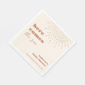 Het moderne Boho hier komt het Son Baby shower Servet (Hoek)