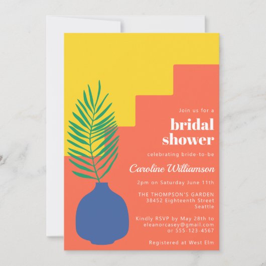 Het moderne Boho Vibrant Botanical Shapes Vrijgeze Kaart (Voorkant)