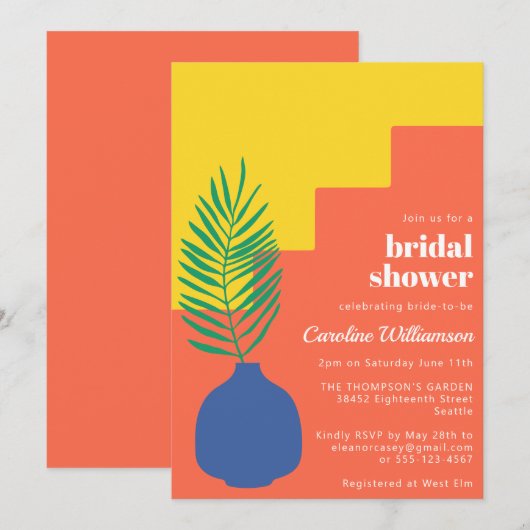 Het moderne Boho Vibrant Botanical Shapes Vrijgeze Kaart (Voorkant / Achterkant)