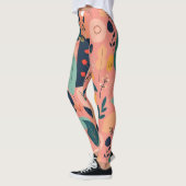 Het moderne botanische Abstracte patroon Leggings (Links)