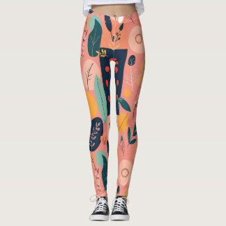 Het moderne botanische Abstracte patroon Leggings