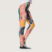 Het moderne botanische Abstracte patroon Leggings (Rechts)