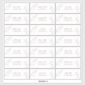 Het moderne Botanische Gastadres van het Manuscrip Sticker (Vel)