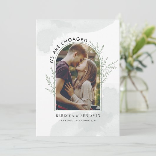 Het moderne Botanische Verloving Aankondiging (Staand voorkant)