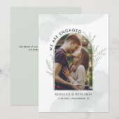 Het moderne Botanische Verloving Aankondiging (Voorkant / Achterkant)