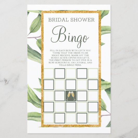 Het moderne Botanische Vrijgezellenfeest Bingo spe (Voorkant)