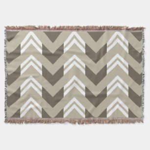 Het moderne Bruine, Beige, Witte Patroon van de Deken