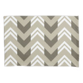 Het moderne Bruine, Beige, Witte Patroon van de Kussensloop (Voorkant)
