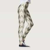 Het moderne Bruine, Beige, Witte Patroon van de Leggings (Rechts)