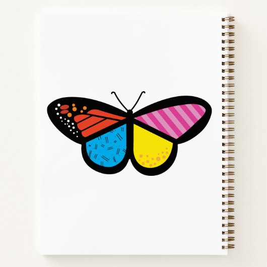 Het moderne Butterfly Notitieboek (Achterkant)