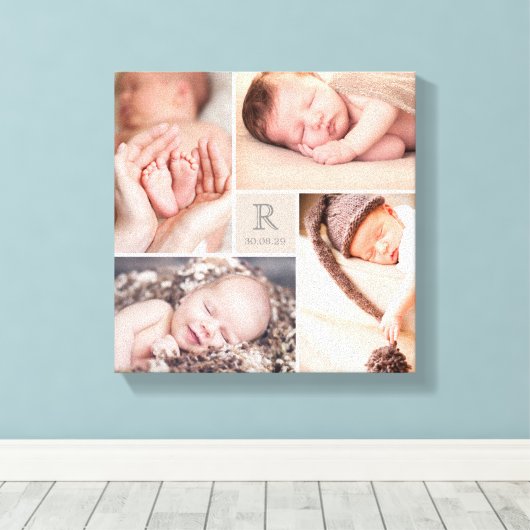 Het moderne Canvas van de Collage van de Foto van (Insitu (Houten vloer))