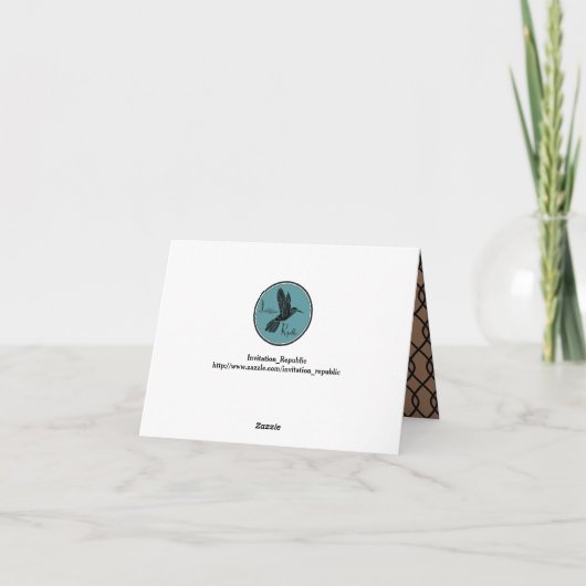 Het moderne Capricieuze Collectie van het Huwelijk Bedankkaart (Achterkant)