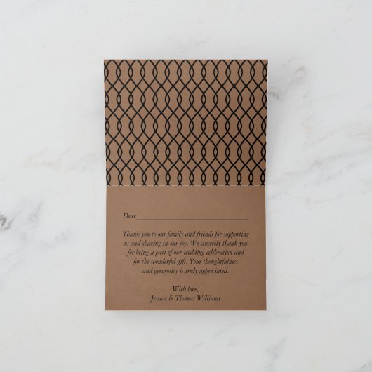 Het moderne Capricieuze Collectie van het Huwelijk Bedankkaart (Binnen)