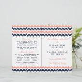 Het moderne Chevron Wedding Collectie - Roze en ma (Staand voorkant)