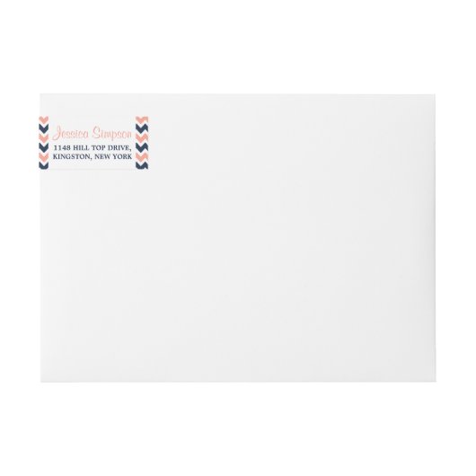 Het moderne Chevron Wedding Collectie - Roze en ma (Voorkant)