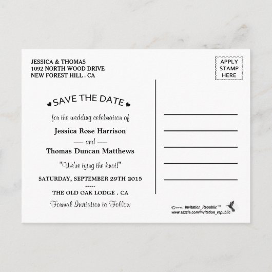 Het moderne Chevron Wedding Collectie - Roze en ma Aankondigingskaart (Achterkant)