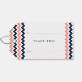 Het moderne Chevron Wedding Collectie - Roze en ma Cadeaulabel (Achterkant Horizontaal)