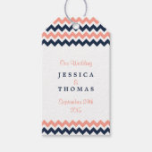 Het moderne Chevron Wedding Collectie - Roze en ma Cadeaulabel (Voorkant)