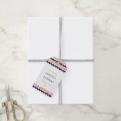 Het moderne Chevron Wedding Collectie - Roze en ma Cadeaulabel (Met Touw)