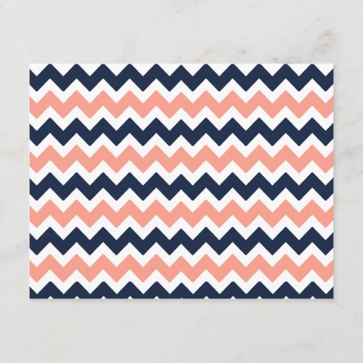 Het moderne Chevron Wedding Collectie - Roze en ma Informatiekaartje (Achterkant)