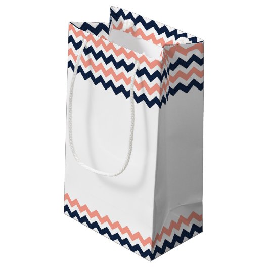 Het moderne Chevron Wedding Collectie - Roze en ma Klein Cadeauzakje (Achterkant Gekanteld)