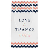 Het moderne Chevron Wedding Collectie - Roze en ma Klein Cadeauzakje (Voorkant)