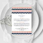 Het moderne Chevron Wedding Collectie - Roze en ma Menu
