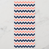 Het moderne Chevron Wedding Collectie - Roze en ma Menu (Achterkant)