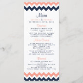 Het moderne Chevron Wedding Collectie - Roze en ma Menu (Voorkant)