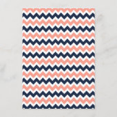 Het moderne Chevron Wedding Collectie - Roze en ma Menu (Achterkant)