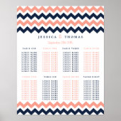 Het moderne Chevron Wedding Collectie - Roze en ma Poster (Voorkant)