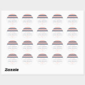 Het moderne Chevron Wedding Collectie - Roze en ma Ronde Sticker (Vel)