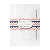 Het moderne Chevron Wedding Collectie - Roze en ma Uitnodigingen Wikkel (Voorkant Voorbeeld)