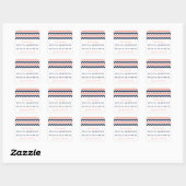 Het moderne Chevron Wedding Collectie - Roze en ma Vierkante Sticker (Vel)