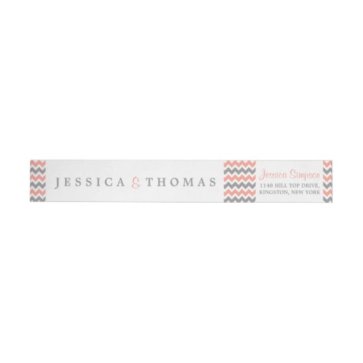 Het moderne Chevron Wedding Collectie - Roze & gri (Individueel)