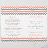 Het moderne Chevron Wedding Collectie - Roze & gri (Voorkant)