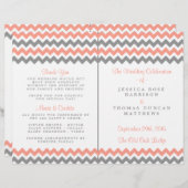 Het moderne Chevron Wedding Collectie - Roze & gri (Voorkant / Achterkant)